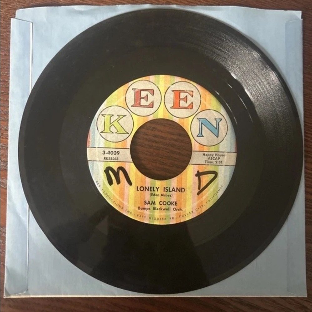 Sam CookeVinyl Record 7”- Lovely Island, You Were Made For Me